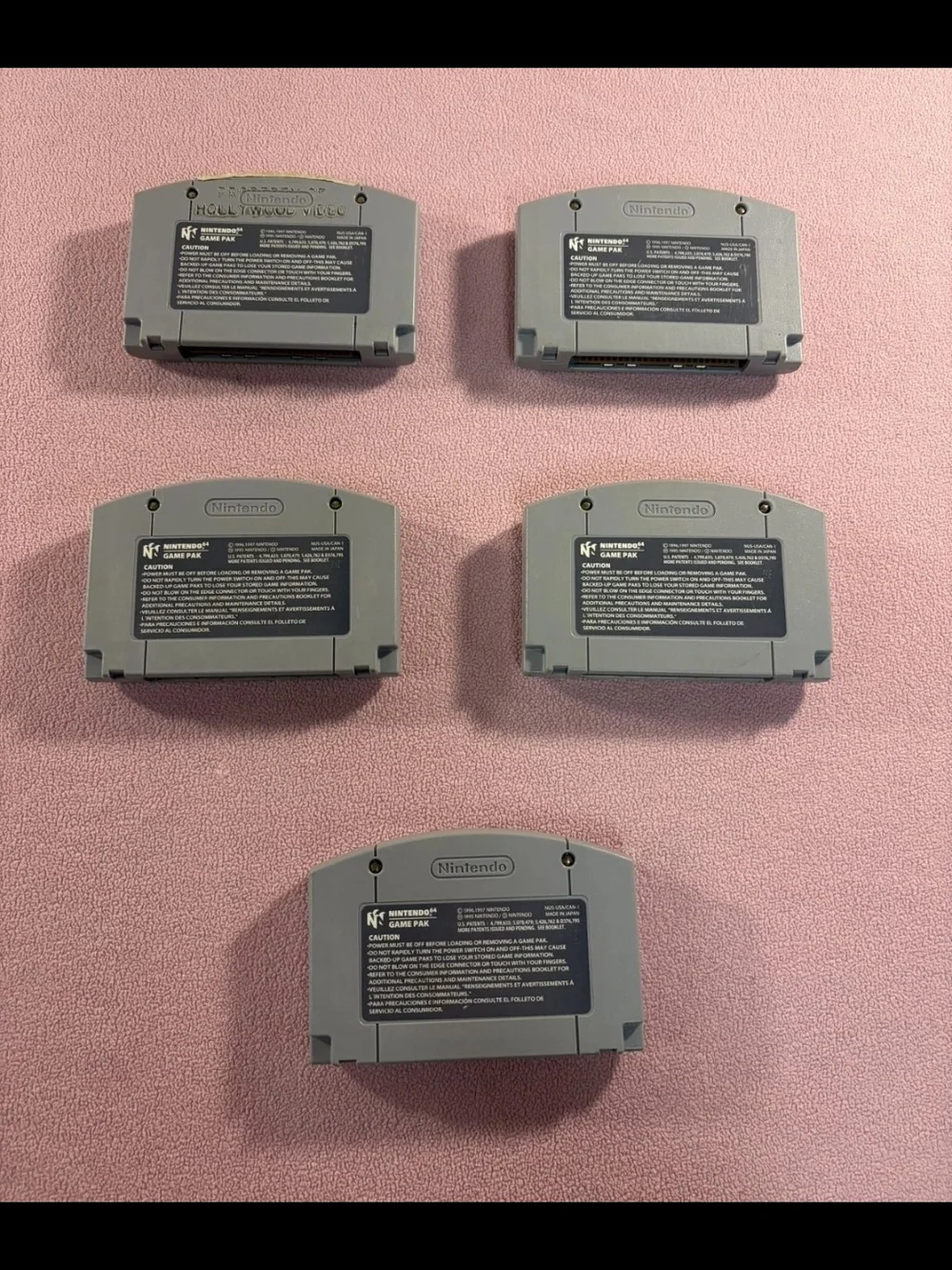 Nintendo Gray N64 Game Cartridge Lot - Sports & Action Titles